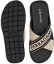 Ferragamo Katoenen sandalen met gekruiste bandjes Beige - Thumbnail 5
