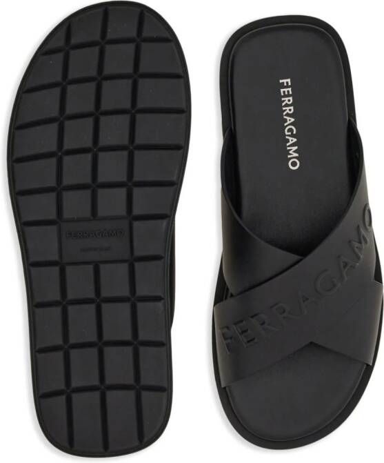 Ferragamo Leren sandalen Zwart