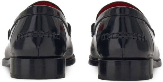 Ferragamo Loafers met logo-reliëf Zwart