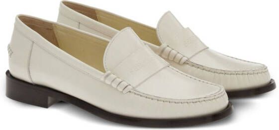 Ferragamo Loafers met logo-reliëf Wit