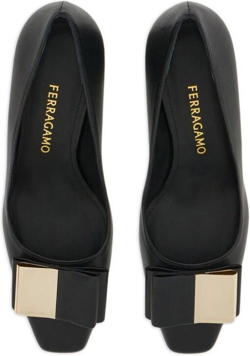 Ferragamo Leren pumps Zwart