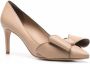 Ferragamo Double Bow leren pumps Bruin - Thumbnail 2