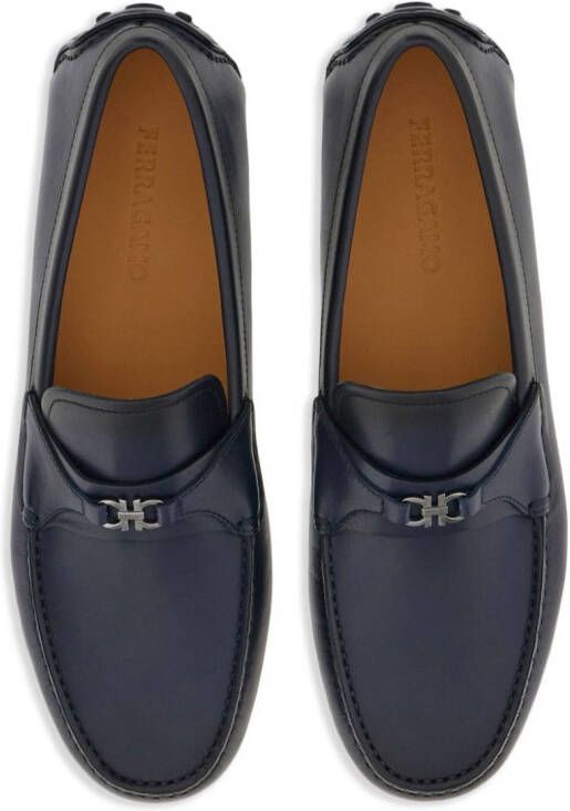 Ferragamo Loafers met Gancini-gesp Blauw