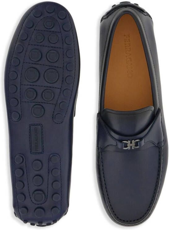 Ferragamo Loafers met Gancini-gesp Blauw