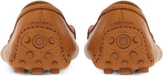 Ferragamo Driver loafers met logo-reliëf Bruin