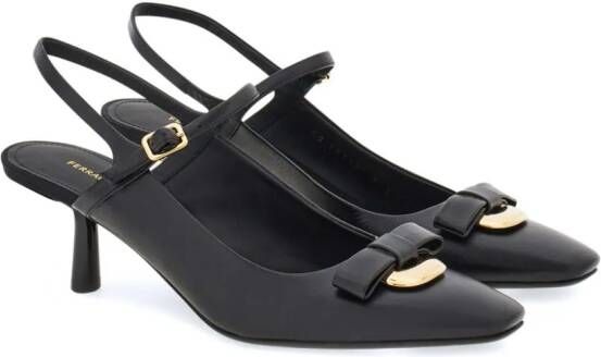 Ferragamo Drop Bow 55 mm pumps Zwart