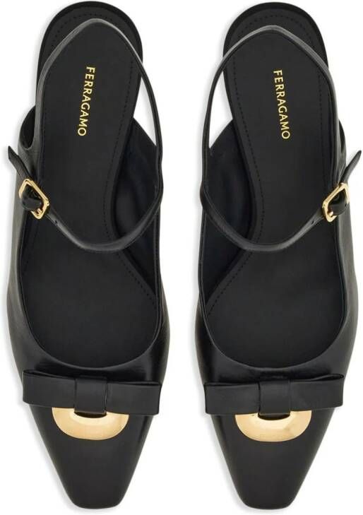 Ferragamo Drop Bow 55 mm pumps Zwart