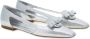 Ferragamo Drop Bow leren ballerina's Zilver - Thumbnail 2