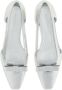 Ferragamo Drop Bow leren ballerina's Zilver - Thumbnail 4