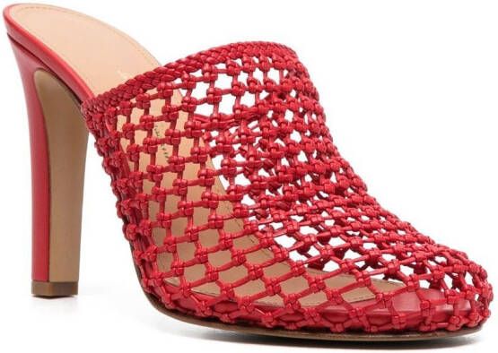 Ferragamo Ella muiltjes met hoge hak Rood