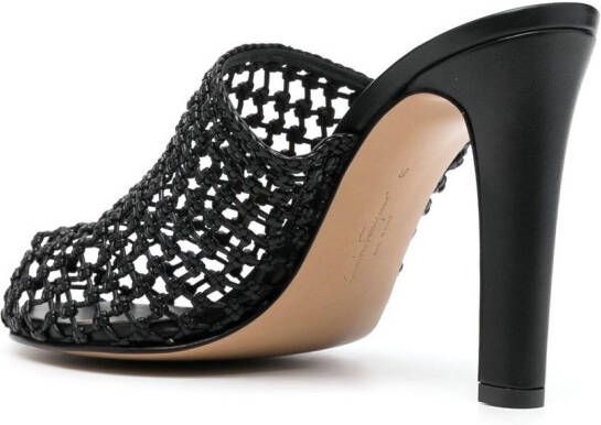 Ferragamo Ella muiltjes met hoge hak Zwart