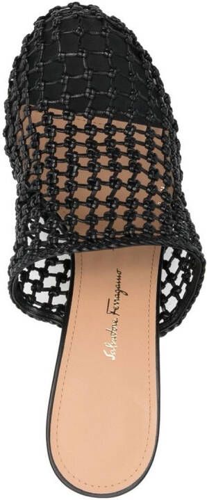 Ferragamo Ella muiltjes met hoge hak Zwart
