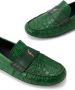 Ferragamo Leren loafers met krokodillen-reliëf Groen - Thumbnail 4