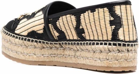 Ferragamo Espadrilles met geborduurd logo Zwart