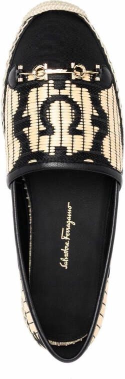 Ferragamo Espadrilles met geborduurd logo Zwart