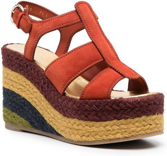 Ferragamo Espadrilles met sleehak Oranje