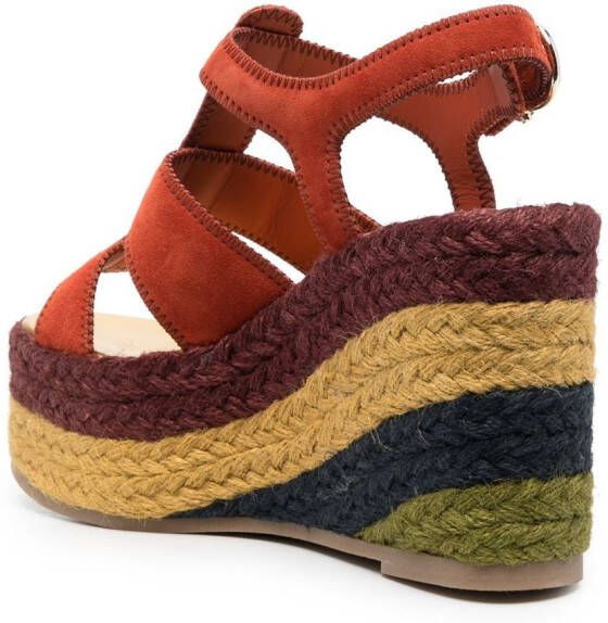 Ferragamo Espadrilles met sleehak Oranje