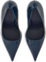 Ferragamo Eva pumps met krokodillen-reliëf Blauw - Thumbnail 3