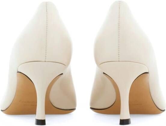 Ferragamo Gancini 60 mm leren pumps Wit