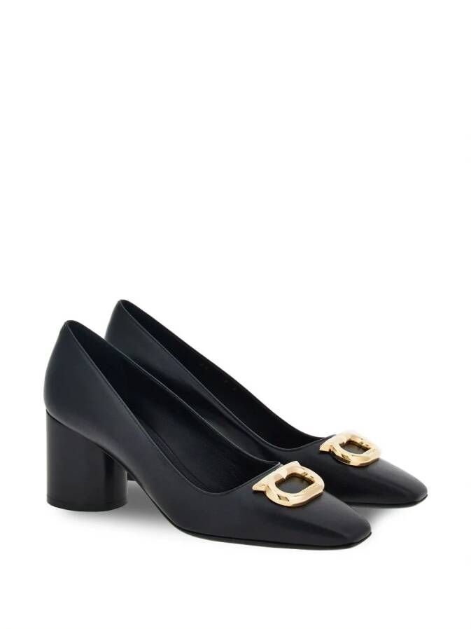 Ferragamo Gancini leren pumps Zwart