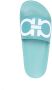 Ferragamo Gancini badslippers met print Blauw - Thumbnail 4