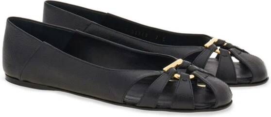 Ferragamo Gancini ballerina's Zwart