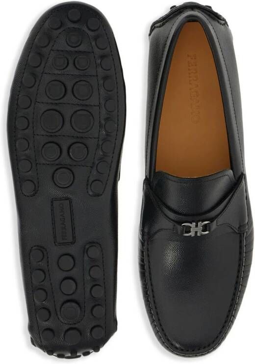 Ferragamo Loafers met gancini-gesp Bruin