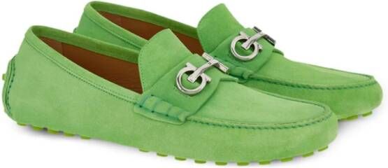 Ferragamo Loafers met gancini-gesp Groen