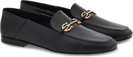 Ferragamo Gancini leren loafers Zwart