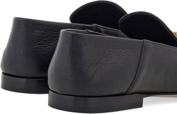 Ferragamo Gancini leren loafers Zwart