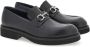 Ferragamo Gancini leren mocassin loafers met bedel Zwart - Thumbnail 2