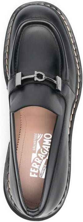 Ferragamo Gancini chunky loafers Zwart