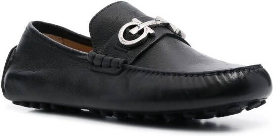 Ferragamo Loafers met Gancini-plakkaat Zwart