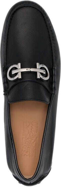 Ferragamo Loafers met Gancini-plakkaat Zwart