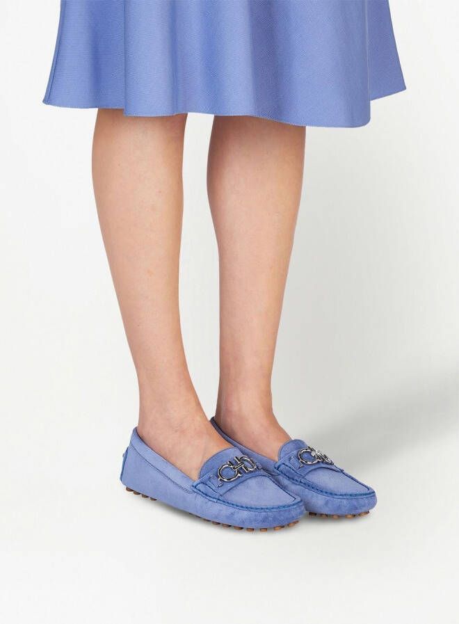 Ferragamo Gancini Driver loafers Blauw