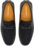 Ferragamo Leren gancini loafers met jacquard Zwart - Thumbnail 4