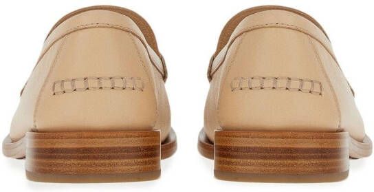 Ferragamo Gancini leren loafers Beige