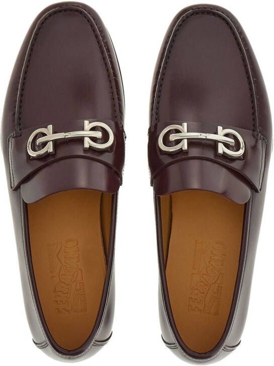 Ferragamo Gancini leren loafers Zwart