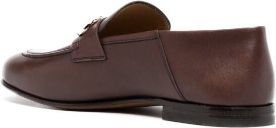 Ferragamo Gancini leren loafers Bruin