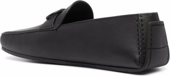Ferragamo Gancini leren loafers Zwart