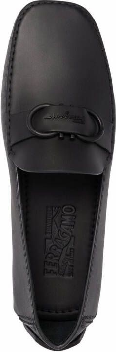Ferragamo Gancini leren loafers Zwart