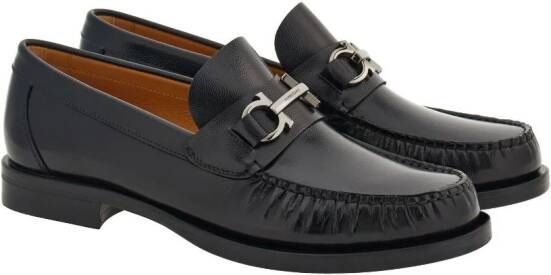 Ferragamo Gancini leren loafers Zwart