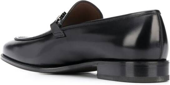 Ferragamo Gancini leren loafers Zwart