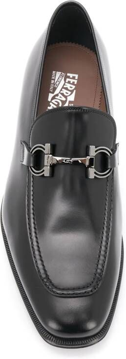 Ferragamo Gancini leren loafers Zwart