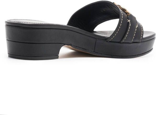 Ferragamo Gancini leren muiltjes Zwart
