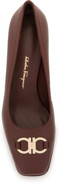 Ferragamo Gancini leren pumps Rood
