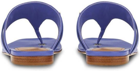 Ferragamo Gancini leren sandalen Blauw