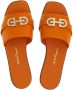 Ferragamo Gancini leren sandalen Oranje - Thumbnail 4