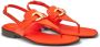 Ferragamo Gancini leren sandalen Oranje - Thumbnail 2