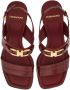 Ferragamo Gancini leren sandalen Rood - Thumbnail 4